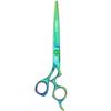 7 Inch Green and Blue Pet Grooming Scissors Professional Dog Cat Pup Tedy Grooming Cutting Shear Top Pet Trimming Scissors Pet Shop Tools