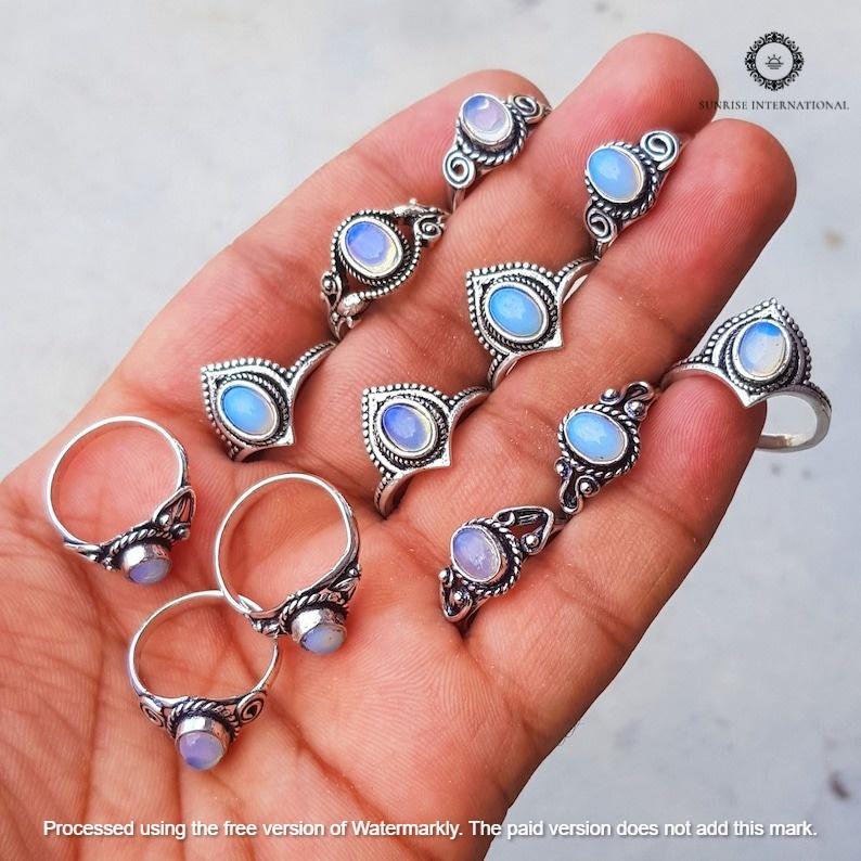 Кольцо с опалитом, Кольцо с драгоценным камнем опалитом, Кольцо ручной работы с кристаллами, Кольцо для женщин, Кольцо с серебряным покрытием 925 пробы,