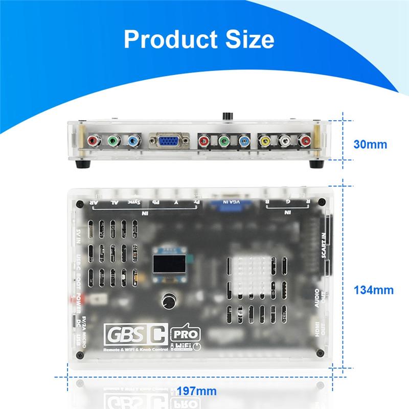 X49A-For Game Console GBS Control Pro Video Converter Supports RGBS Ypbpr VGA Composite AV SV To Compatibility GBSC Remote