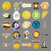 50 Bitcoin Commemorative Graffiti Stickers for Suitcase, Laptop, and Car