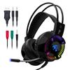 Headset Gamer Earphones Sound Surround Stereo Backlight Wired Gaming Headphones with Microphone Volume Control for PC Gamer