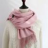 Women Scarf Shawl Soft Thickened Solid Color Winter Warm Tassels Fashion Accessories