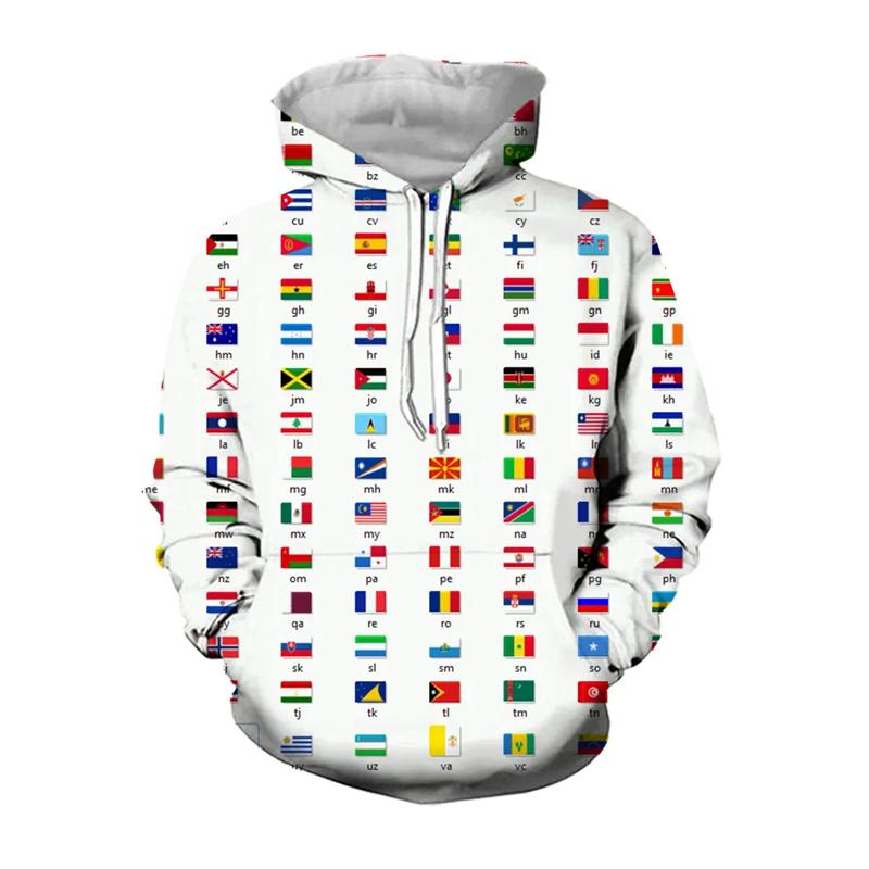 Свитшоты с флагами стран мира, повседневные толстовки с капюшоном для мужчин, одежда для отдыха, уличная одежда, пуловеры, забавные женские спортивные костюмы, топы