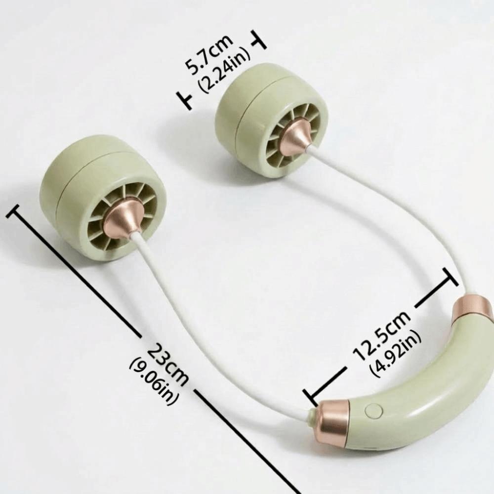 Foldable Structure Wearable Neck Fan Turbine Air Outlets Turbine Cooling Fan  Summer Outdoor