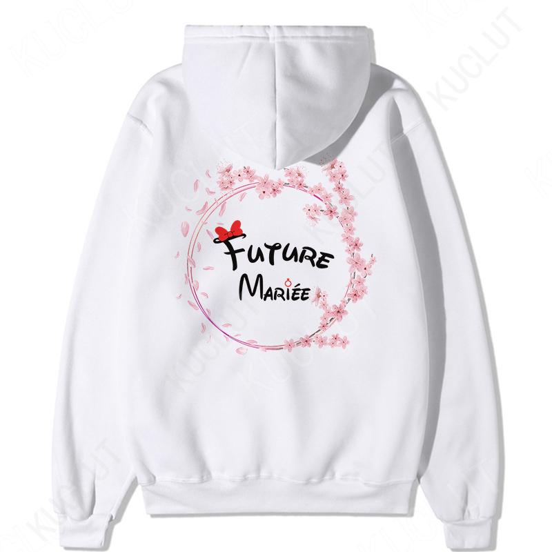 Fashion Team Bride Pullover Hoodies French Woman Bridal Wedding Hoody Outerwears Bachelorette Hen Party EVJF Hooded Sweatshirts