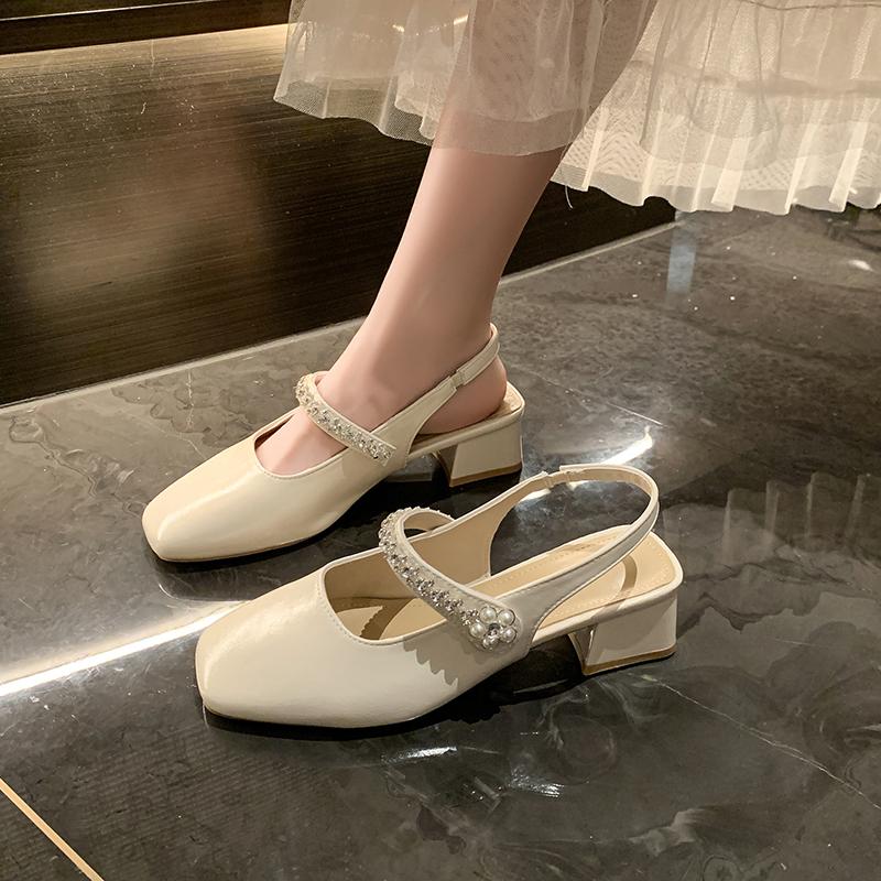 Модные женские туфли Мэри Джейн с квадратным носком, модные туфли-лодочки с неглубоким вырезом, весна 2025, элегантные женские туфли для вечеринки