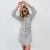 Temperament and Elegance Outer Wear Fashion Women's Shirt Type Long Sleeve Printed Dress Spring and Autumn Petite