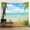 Bedroom Landscape Tapestry Sea View with Coconut Trees Home Mural Art Wall Decoration Aesthetic Garden Hanging Decor