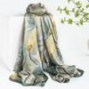 Mulberry Silk Silk Scarf Gift Box  Spring and Summer Versatile Xiangyang Oil Color Printing Long Yarn Sunscreen Shawl