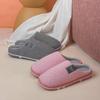 Новая хлопковая сумка для тапочек и осенне-зимние домашние тапочки для пары, простые однотонные, на толстой подошве, плюшевые, теплые