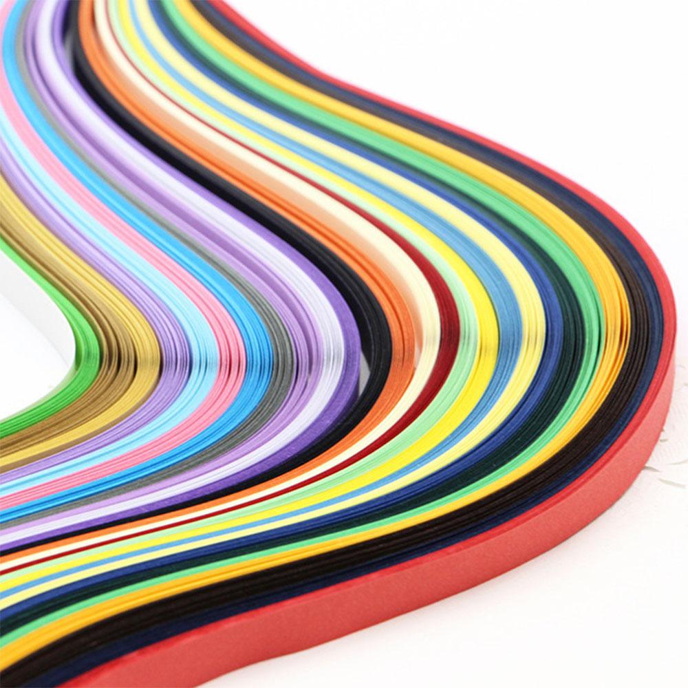 500pcs 50 Colors Home DIY Paper Quilling Paper Decor Pressure Relief Gift Craft Tools
