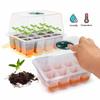 12 Cells Seedling Starter Tray Kit Adjustable Humidity Nursery Planting Box for Garden Home Greenhouse Plants Clone Seed Potting