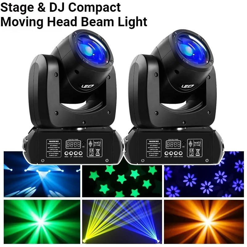 100W LED Lyre Beam Moving Head Light | Sound Activated & DMX Control, Includes Flight Case for DJ/Disco/Wedding/Bar Stages