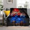 Super Bros. Adventure Blanket Flannel Blanket for bed, sofa, Camping, Hiking, Picnic Essentials, gift for family Fan gifts