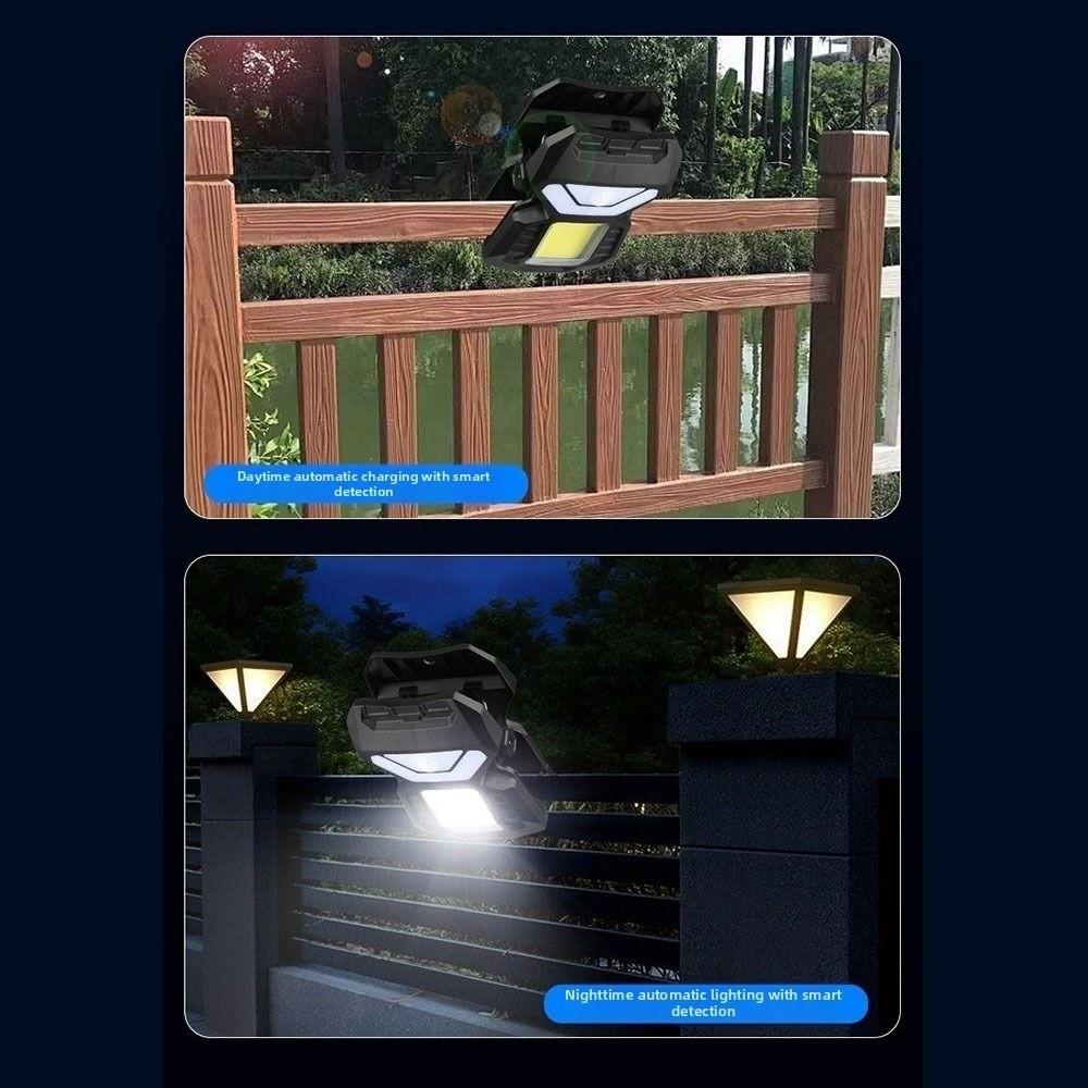 Waterproof Solar Clip-on Lamp Clip On Garden Wall Light Solar Garden Lights Terrace Lighting