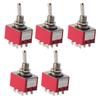 5Pcs ONON 2 Position Toggle Switch 3PDT 9 Pin 6mm 2A 250VAC 5A 125VAC
