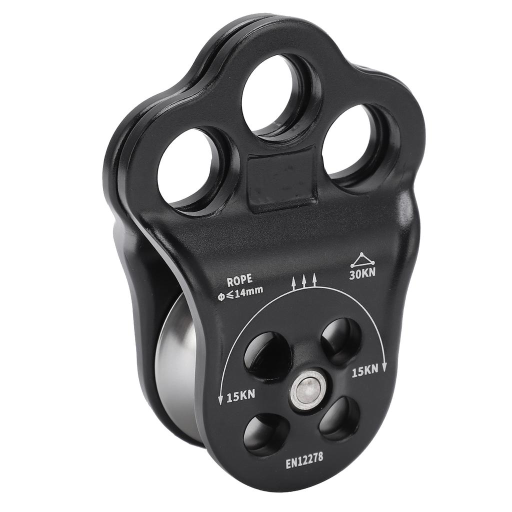 30KN Hitch Climber Pulley Rescue Equipment Dual Bearing for Rigging Hauling Arborist Tree Climbing