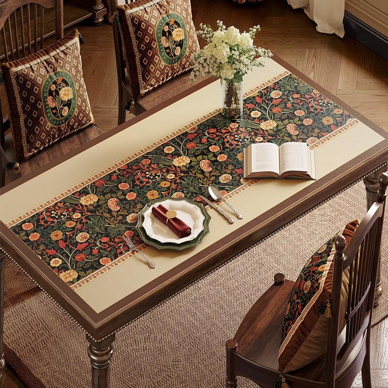 Premium PVC Leather Table Mat Dining Coffee Water Oil Stain Resistant Heat Insulating Decorative Placemat