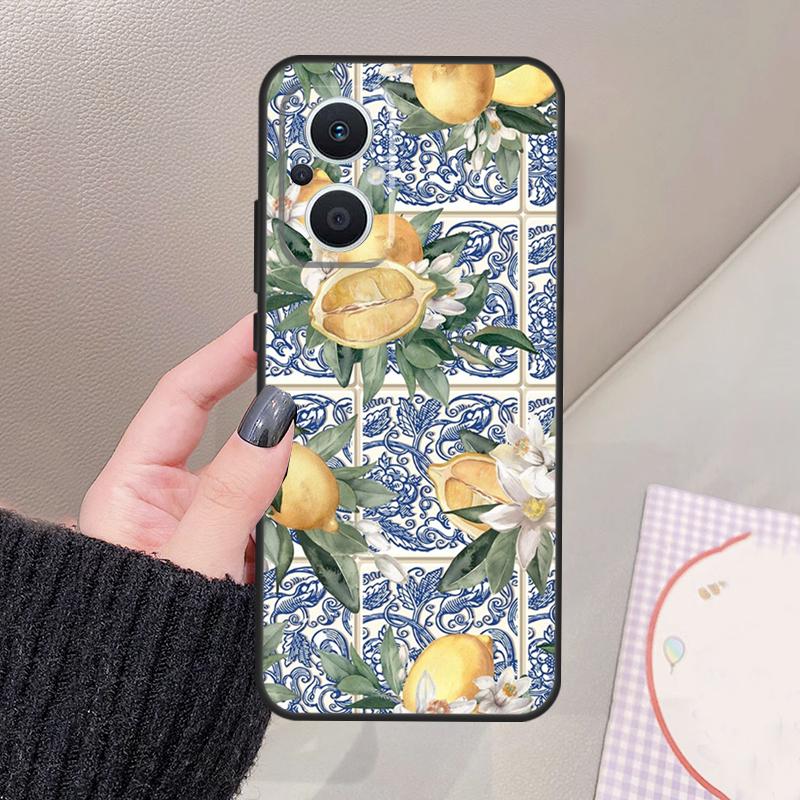Средиземноморский Лимон Чехол Для OPPO Reno 11 12 13 14 Pro 11F 12F 13F 14F 7 8 Lite OPPO Find X9 X6 X5 X8 Pro Чехол