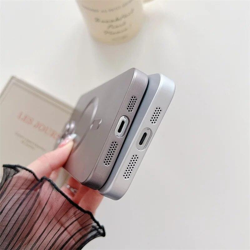 Модный продвинутый магнитный чехол Magsafe с беспроводной зарядкой для IPhone 14 11 13 12 Pro Max 14 Plus, стеклянный защитный чехол для объектива