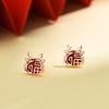 Оригинальный дизайн сережек Xiaofulong в национальном тренде года Дракона Милые серьги в виде маленького дракона