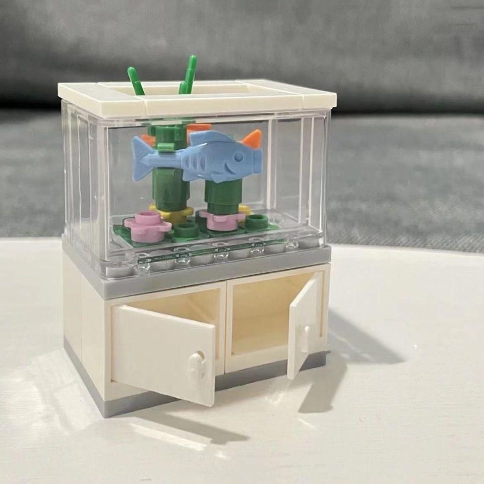 Mini Fish Tank Assembly Blocks Indoor Decor Gift For Teens And Couples
