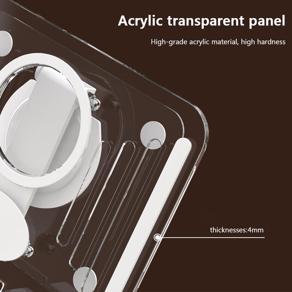 Акриловая подставка-держатель для планшета с вращающимся на 360° основанием Прозрачный держатель для планшета Регулируемый для iPad Pro 11 12.9 дюймов/iPad 10.9 дюймов