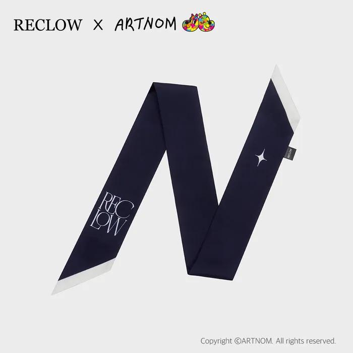 [Reclow X Artnom] ART SHINE Long Scarf NAVY