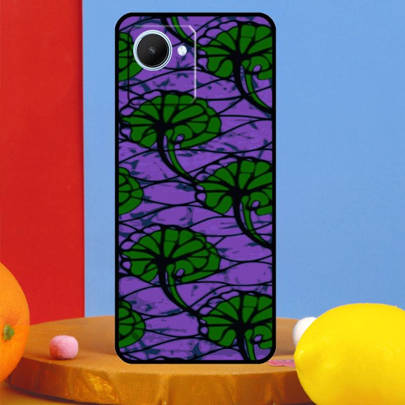 African Wax Pattern Fabric For Realme C51 C31 C67 C55 C53 C35 C33 C30 C21Y C25s 9 10 11 12 Pro Plus GT Neo 5 6 Case