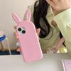 Силиконовый чехол для iPhone 15 с милым дизайном кроличьих ушек, противоударная задняя крышка для телефона