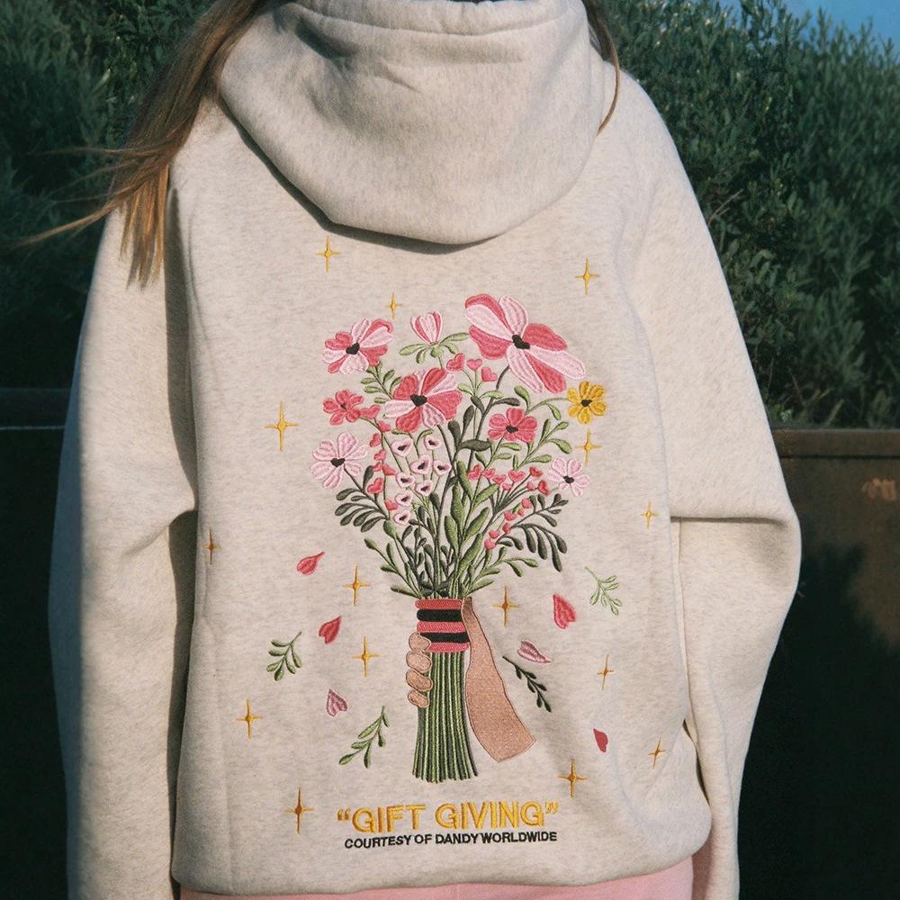 Dandy Worldwide Vintage Women's Bouquet Hooded Sweater
