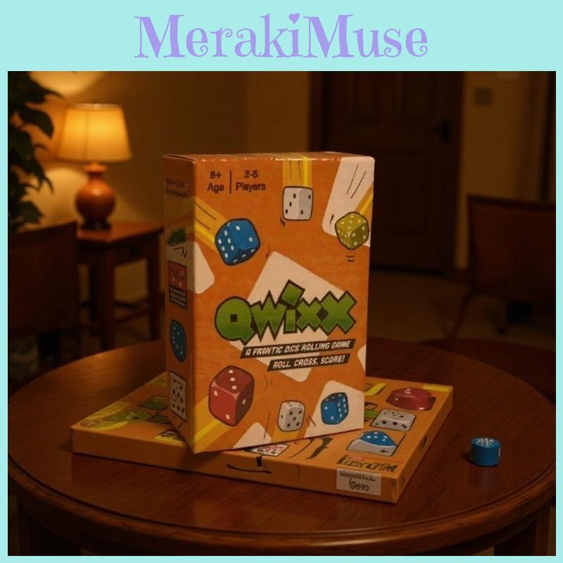 Семейная игра Qwixx из картона для интерактивного веселья на вечеринке