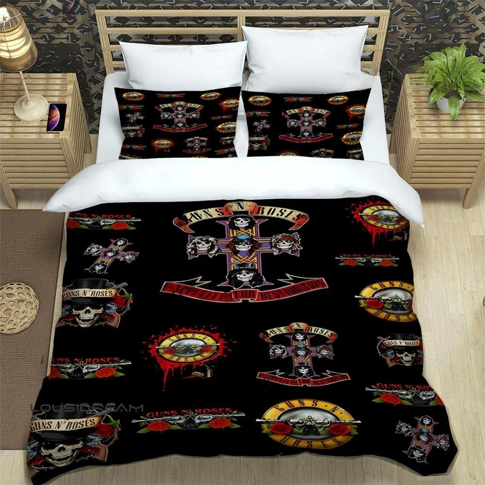 Rock Band Guns N' Roses Bedding Sets Exquisite Bed Supplies Set Duvet Cover Bed Comforter Set Bedding Set Luxury Birthday Gift