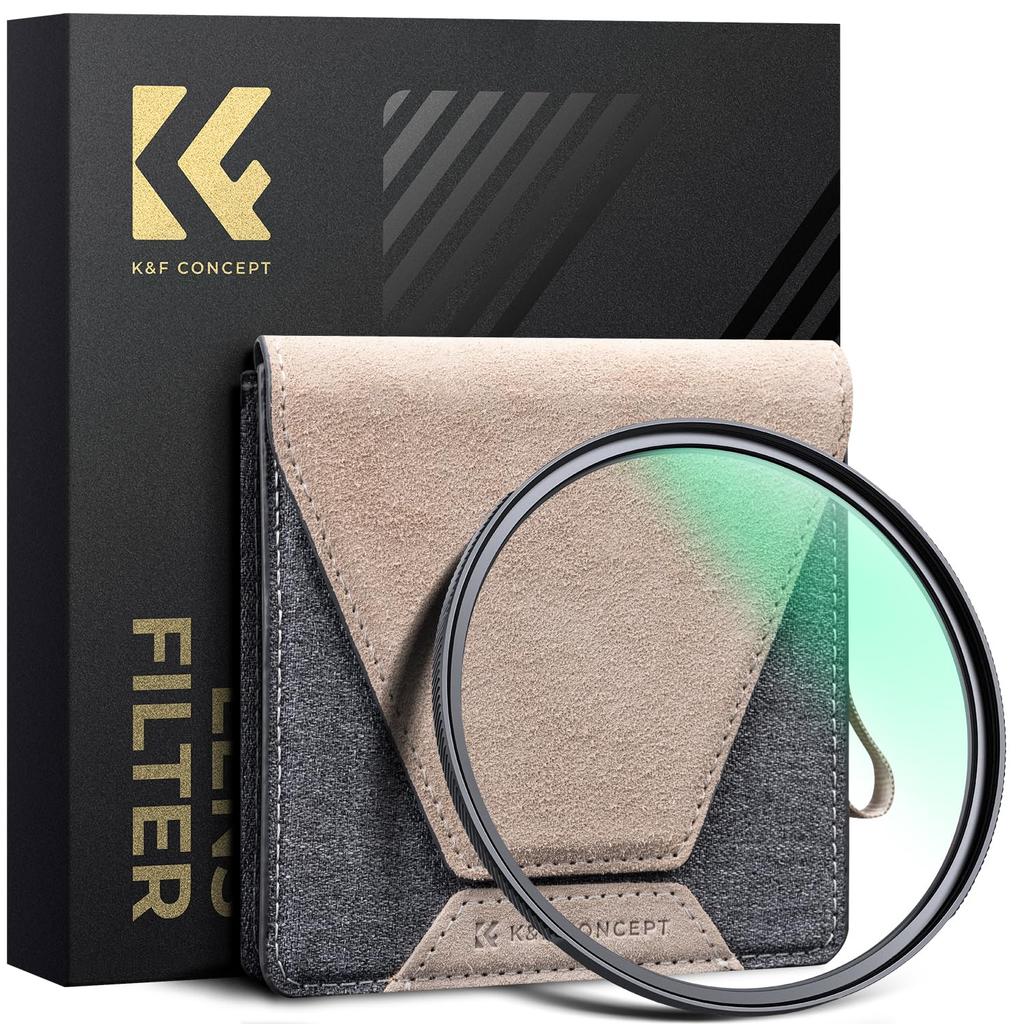 Concept Lens Protection Filter 49mm Lens Protection Lens Protector Reflection Brass Nano Coating High Transmittance No Color Cast K&F Water-repellent,