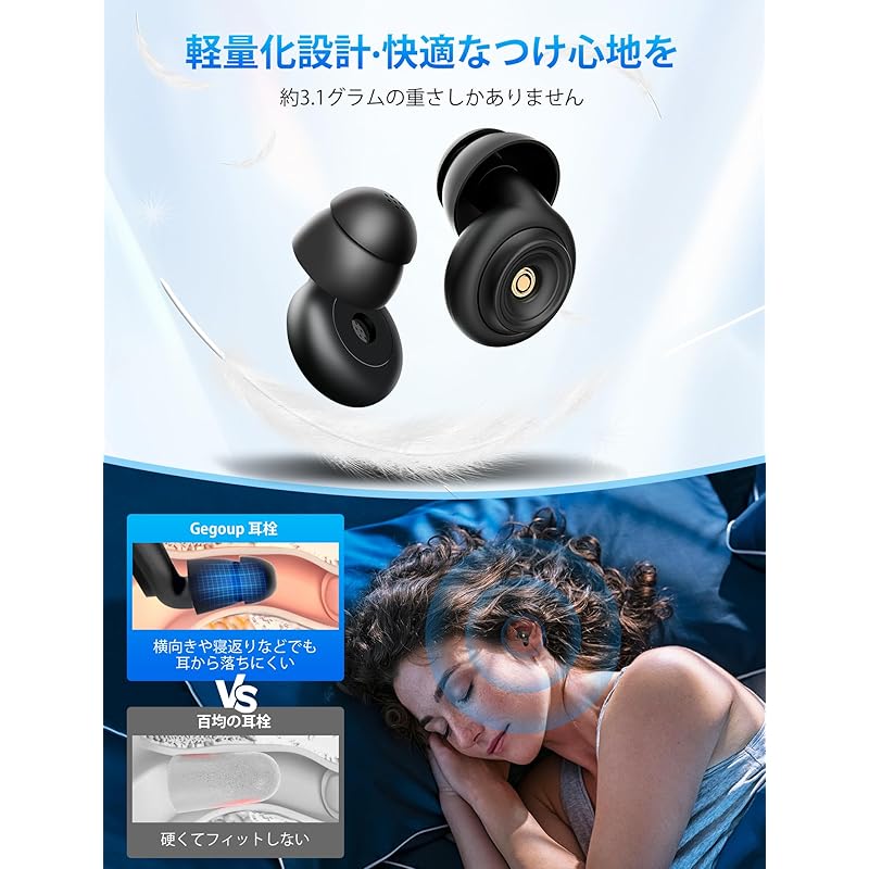 Беруши Gegoup для сна «2025 New Edition» «Под наблюдением экспертов по сну» петля хороший сон звукоизоляция звукоизоляция Меры противодействия шуму