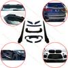 Для BMW X5M F85 2013-2019 Высококачественный АБС-пластик 9 шт. Комплект обвеса кузова автомобиля с передним сплиттером, задним бампером, задним спойлером, боковыми юбками, глянцевый черный