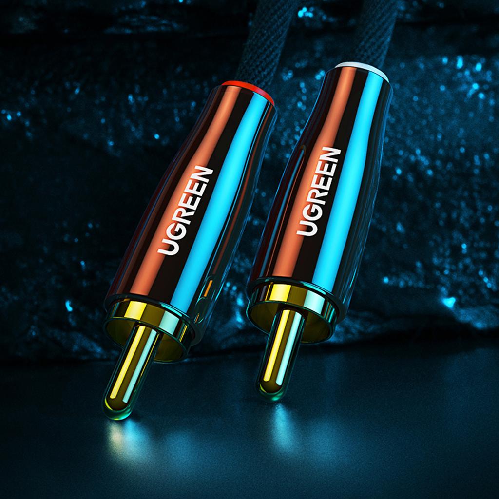 Ugreen Premium Copper 3.5mm to 2RCA Male Audio Cable 2m - Model AV170