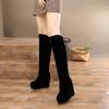 Footwear Wedge Heel Shoes for Women Platform Ladies Boots Elastic Thigh High Above Over The Knee Pu Waterproof Spring Autumn Y2k