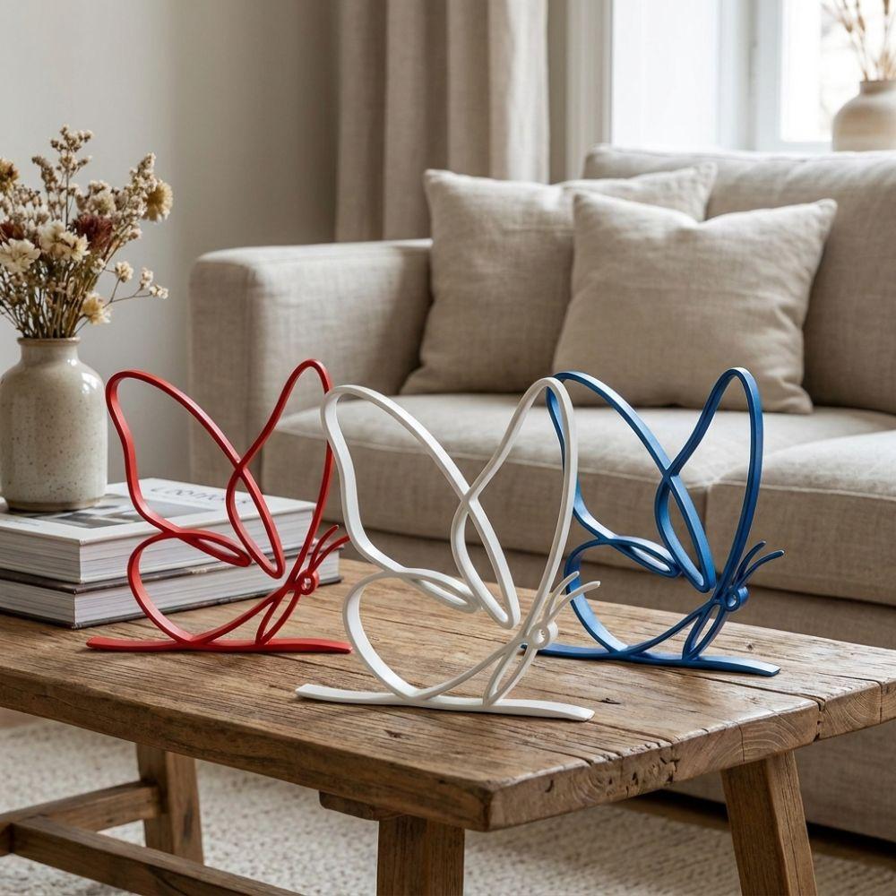 Minimalist Line Art Butterfly Tabletop Sculpture 3D Printed Butterfly Vibe Table Craft Bathroom