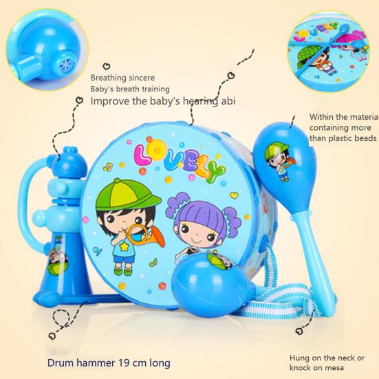 6 шт./компл. Взаимодействие родителей и детей, ABS, интересный рожок, стук руками, детские музыкальные игрушки, детский барабанный набор