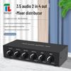2-In 4-Out High Fidelity 3.5mm AUX Stereo Audio Distributor with Volume Control