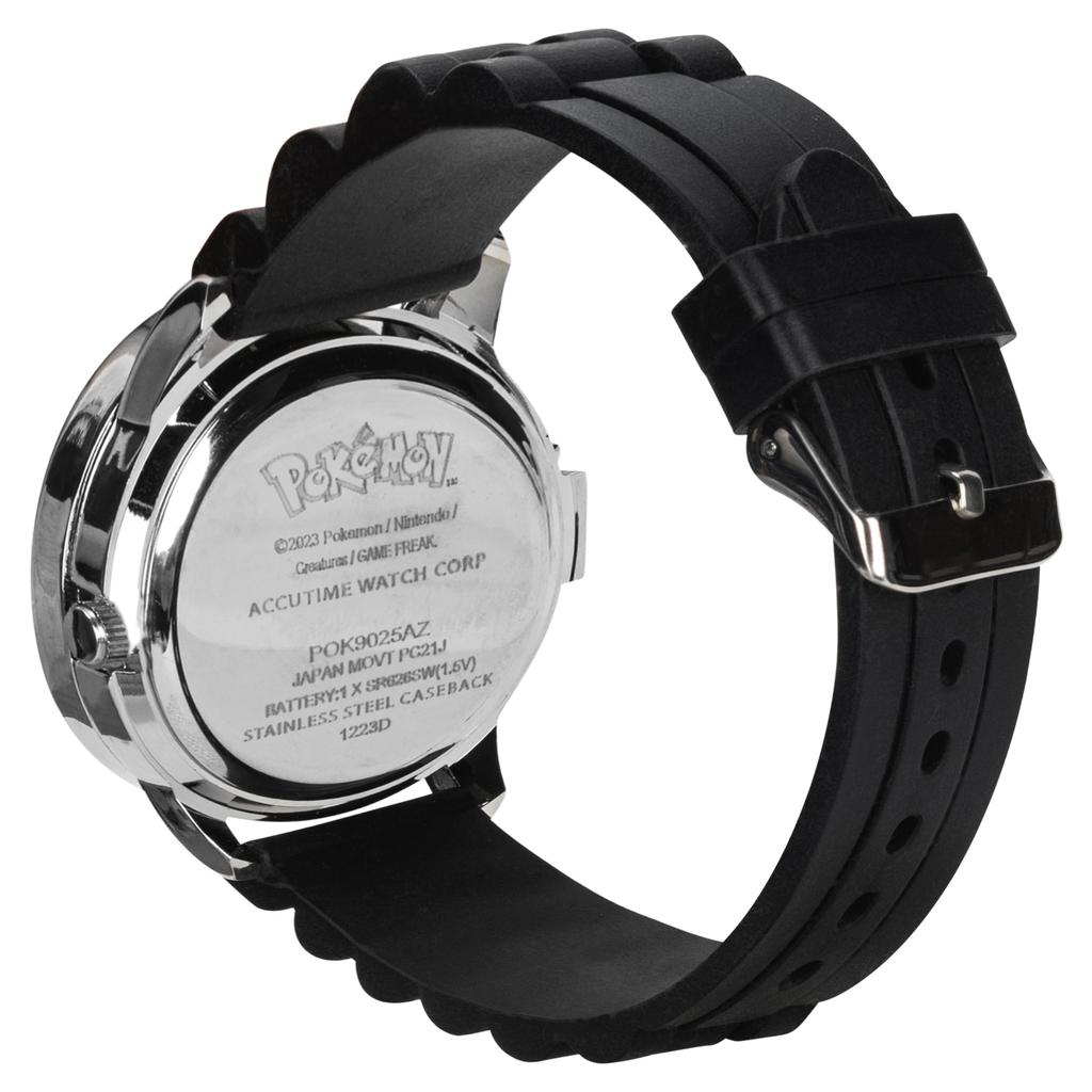 Повседневные часы Pokemon Quartz Metal Silicone Black Mens & (Номер модели POK9025)