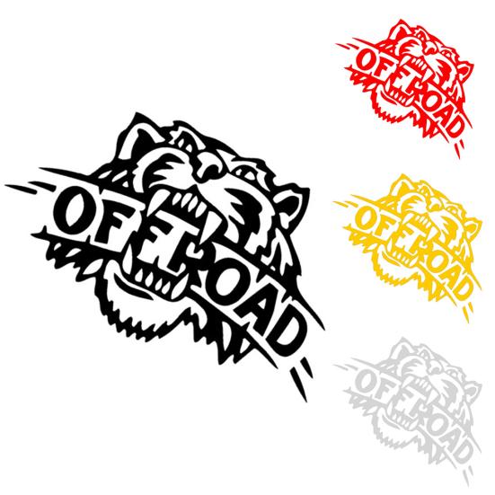 Самоклеящаяся светоотражающая наклейка Tiger OFF ROAD с буквами, декоративная наклейка для автомобиля