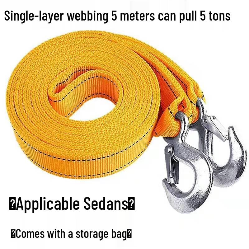 Heavy-Duty Off-Road Tow Rope with Hooks for Trucks and Trailers
