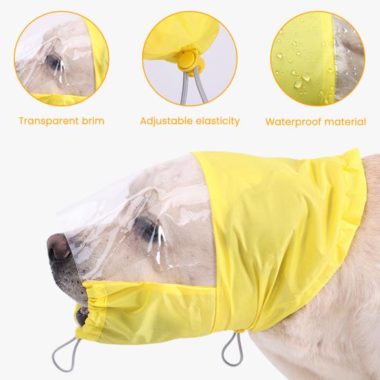 Dog Shower Cap with Transparent Visor Waterproof Pet Ear Protection Bath Hat Adjustable Head Cover for Kitten Puppy Small Medium Dogs Cats