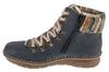 Rieker Booties, Womens navy Lace-up shoes