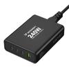 Wozinsky Wgcsb 240W Gan Wall Charger Usb-A / 3 X Usb-C - Black
