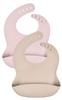 Rinaty Silicone Mealtime Set of 2 Muted Beige Peach Apron, Bibs, &