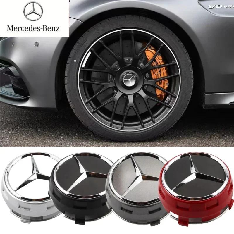 WMFH9 4PCS 75mm NEW Car Wheel Center Hub Caps Cover Mercedes Benz B/C/E/S Class A Class C200L GLC GLK CLA W166 W163 W221