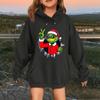 Children's Fashionable Casual Long-sleeved Loose Christmas Print Pullover Hooded Sweatshirt